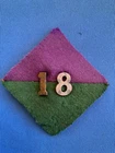 WW1 Australian Colour Patch 18th Bn AIF With Numerals WWI Militaria E15