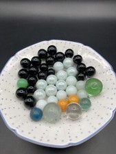 Vintage Marbles .55 Solid Colors Lot of 45 Black White
