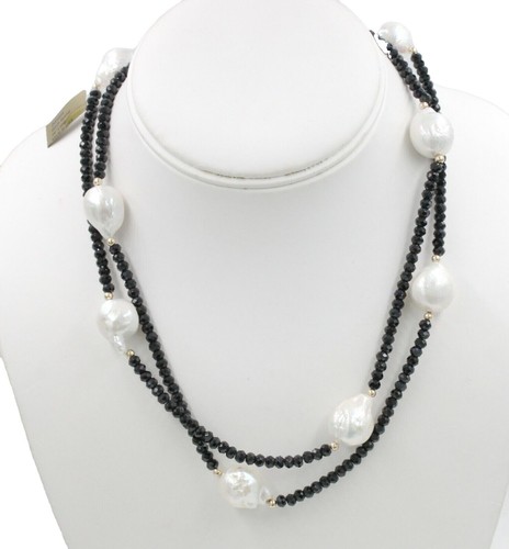Park Lane Faux Pearl Flower Beaded Necklace 36