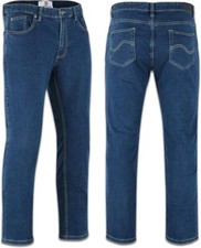 Winter Warm Mens Denim Pants Jeans Fleece Stretch Thick Straight Trousers