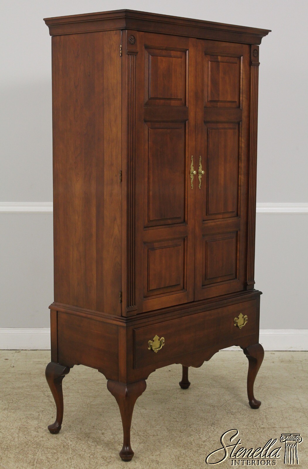 55735EC STATTON Cherry Queen Anne Bedroom Armoire eBay