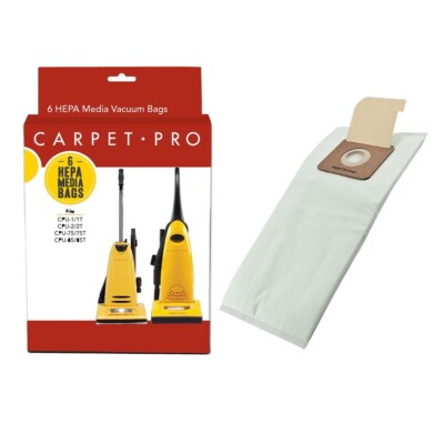 Fits For Carpet Pro H.E.P.A Vacuum Bags, CPU Commercial Vacuum Bags # (CPH-6)