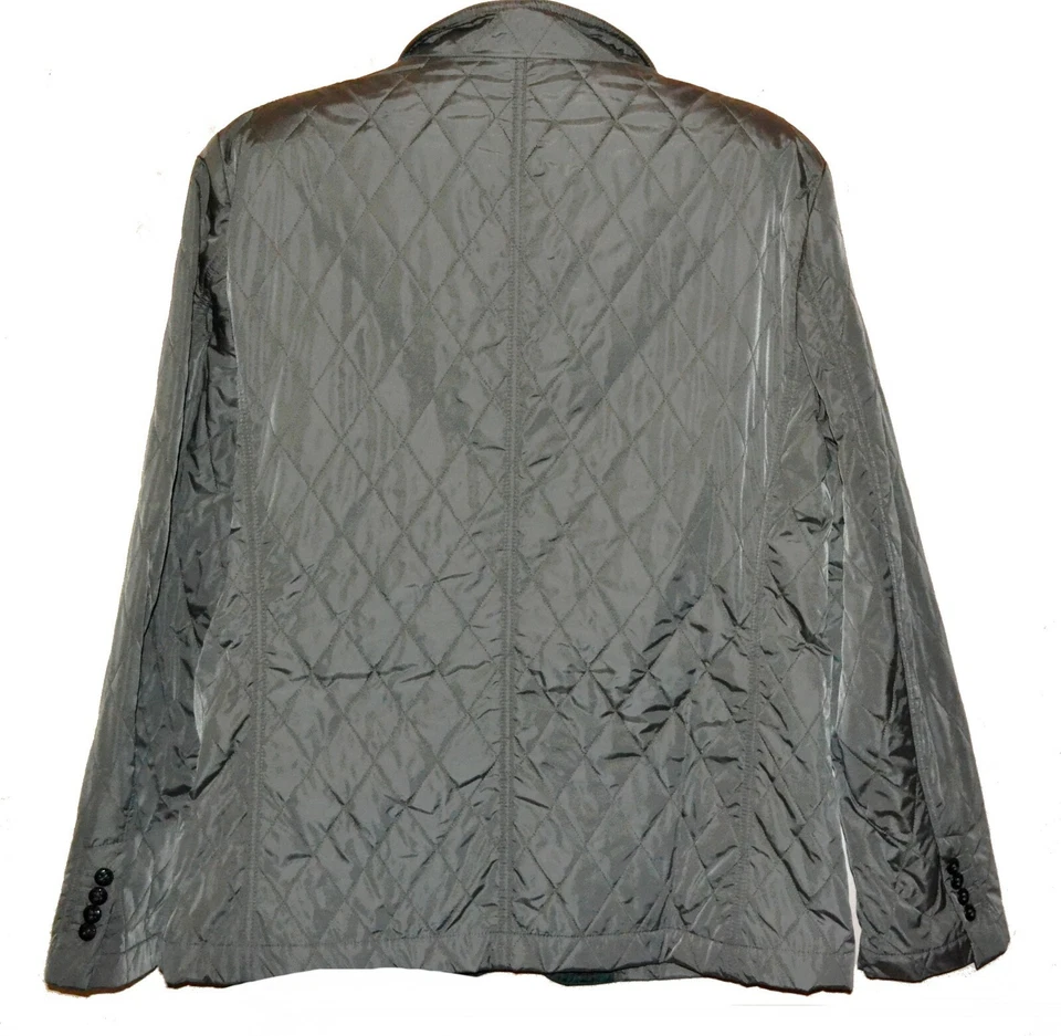 Chaqueta Husky Beige Verde Para Hombre Acolchada Botón Delgada Italia Talla US 46 EU 56 $700 Foto 2 de 4