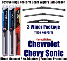 3pk Wipers Front Rear NeoForm 2012+ Chevrolet Chevy Sonic 162613/1515/10E