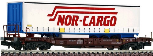 Spur N FLEISCHMANN 845331 Einheitstaschenwagen m. NOR-CARGO-Sattelauflieger OVP | Zustand: Gebraucht