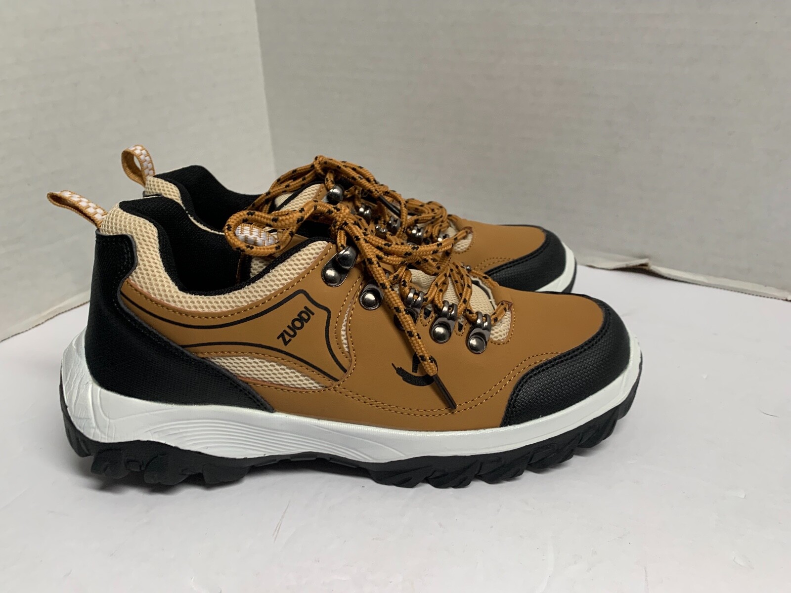 Zuodi Mens Sz 39 Athletic Shoes Sneakers Outdoor Casual Tan Black eBay