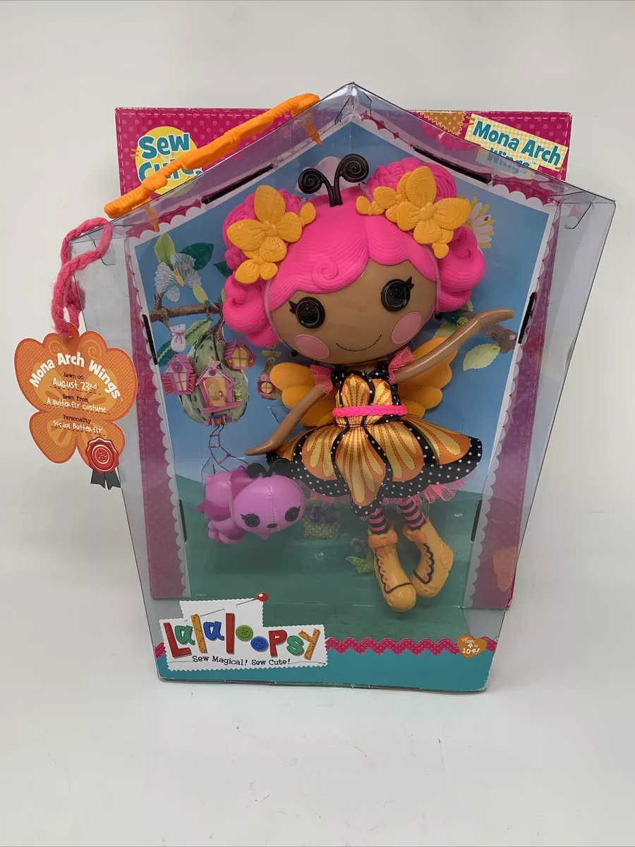 Original Lalaloopsy Mona Arch Wings Doll Full Size 12 HTF NIB