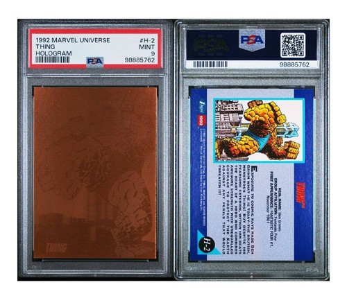 1992 IMPEL MARVEL UNIVERSE SERIES 3 HOLOGRAM THE THING #H-2 PSA 9 MINT
