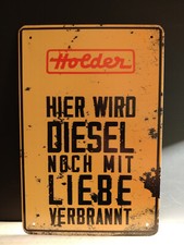 Holder Blechschild Diesel Bulldog Traktor Oldtimer Trecker Schlepper