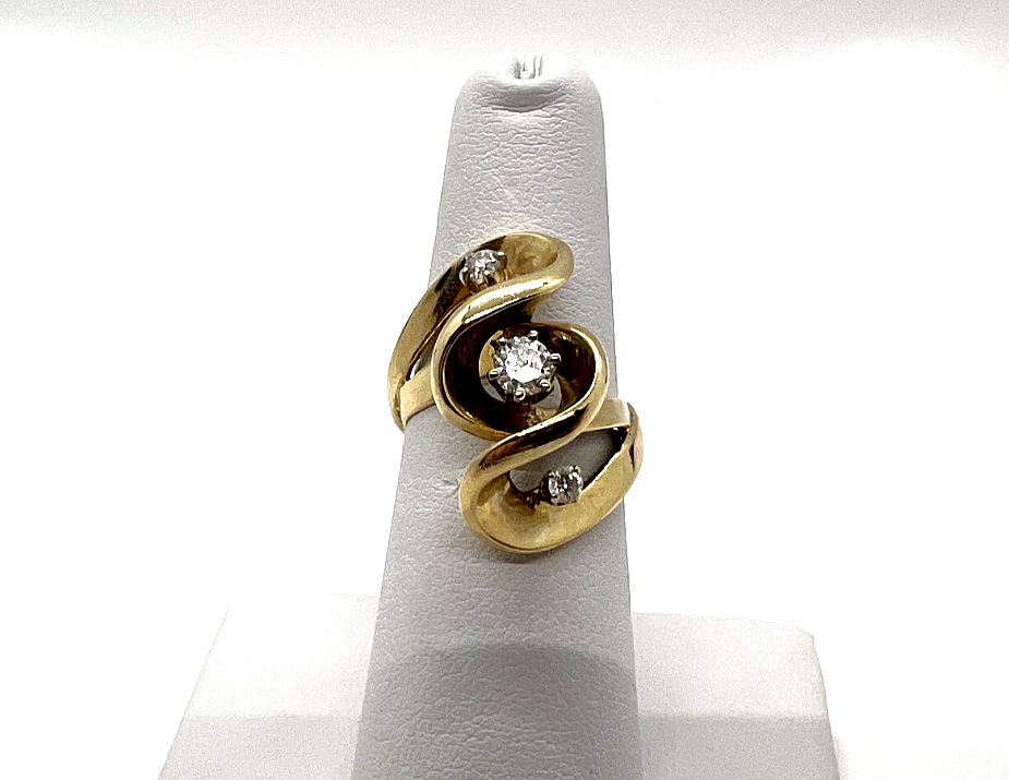 Custom Dinner Rings 14K Solid Gold Custom .33 CT Diamond Dinner Ring Size 6 SALE SAVE 1,600 ...
