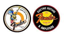 Vintage Style Fender Guitar Sticker Decal Electric Stratocaster Telecaster Case