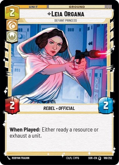 Leia Organa - SOR 189 NM - Star Wars Unlimited