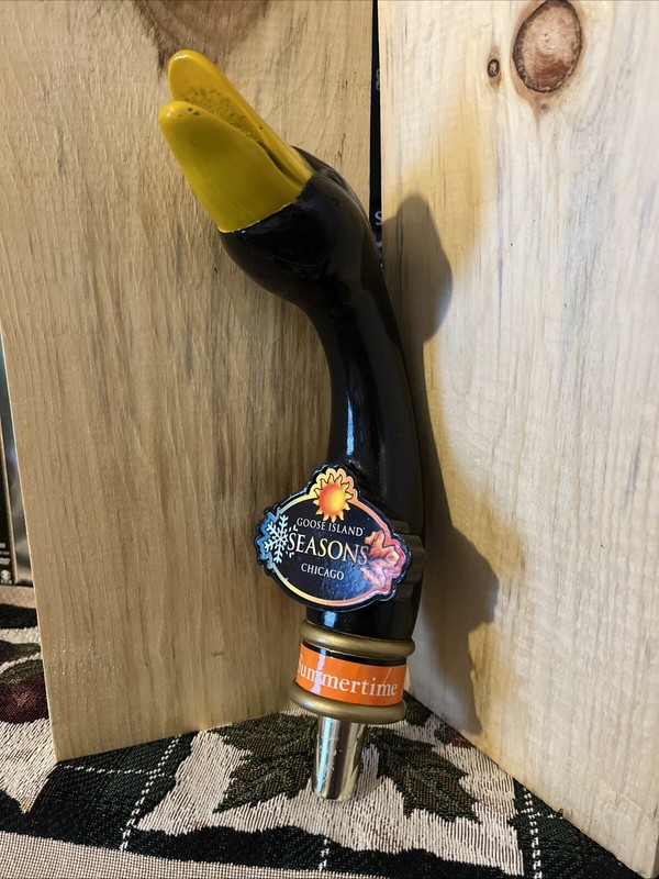 Goose Island Beer Tapper Handle Black Seasonal Summertime Chicago - 10 1/2”