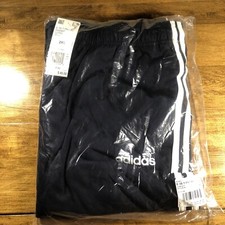 NWT MEN'S ADIDAS ESSENTIALS 3-STRIPES FLEECE PANTS LEGINK/WHITE DU0457 size 2XL
