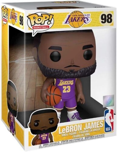 LeBron James The King Funko Pop! 98 Basketball 10" Vinyl #23 Purple Lakers New - Afbeelding 1 van 8