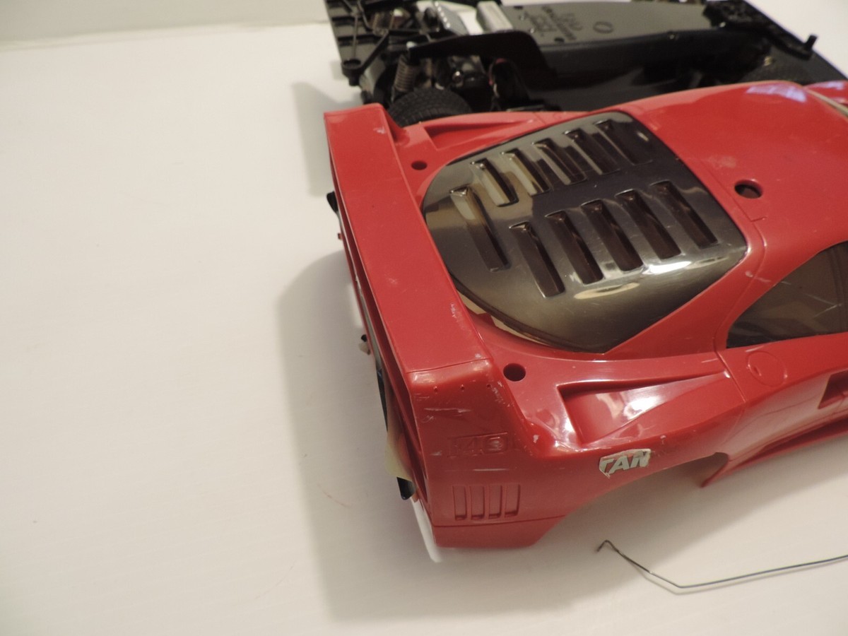 TAMIYA 1/12 SCALE FERRARI F40 RC MODEL CAR USED AS IS CAR TAMIYA 1/12 SCALE FERRARI F40 RC MODEL CAR USED AS IS CAR