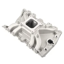 For Oldsmobile 400 425 455 Satin Aluminum Single Plane LowRise Intake Manifold