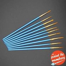10x Fine Detail Paint Brush Set - Acrylic Paint by Number Brushes [USA]