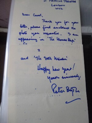 Dixon Of Dock Green Blake's 7 Carry On Cabby PETER BYRNE handsignierter Brief