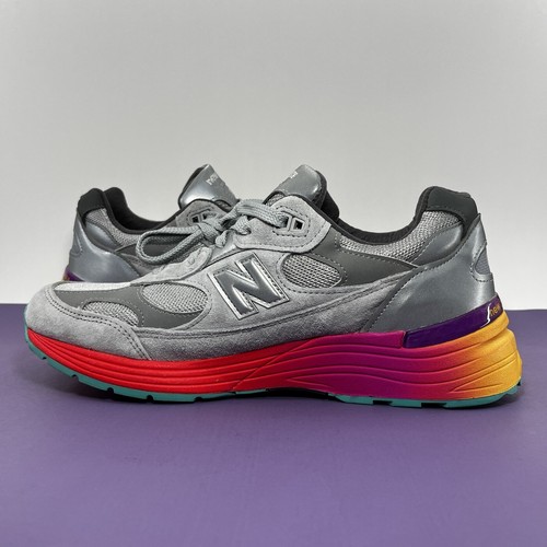 VNDS New Balance 992 Made in USA grigio multicolore pelle di maiale MB992BC taglia 9,5 - Foto 4 di 8