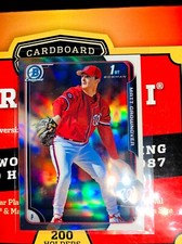 2015 BOWMAN CHROME MATT CROWNOVER ROOKIE SILVER REFRACTOR NATIONALS V560