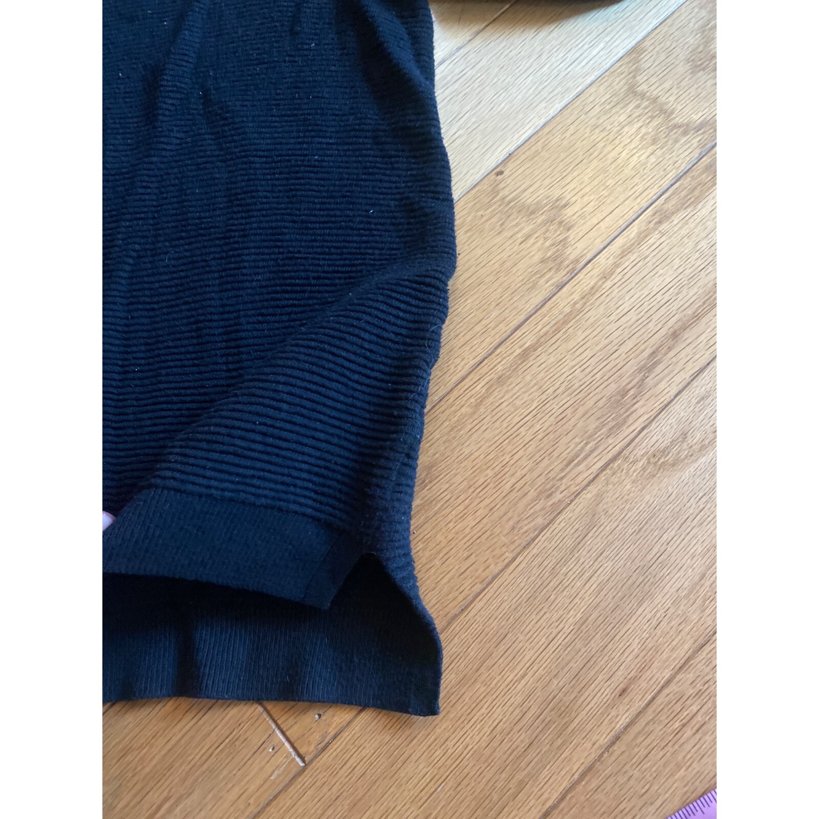 Talbots, women's black ribbed, basic long sleeve … - image 6