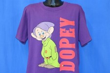 vintage 90s DOPEY SEVEN DWARFS CLASSIC DISNEY CARTOON BIG PRINT t-shirt XL
