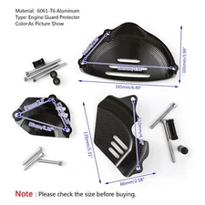 Engine Guard Sprocket Chain Case Stator Cover Black For Kawasaki Z900RS 17-18