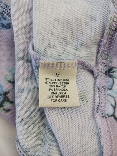 No Comment Womens Multicolor Floral Print Cold Shoulder Sweatshirt Top Size M - Picture 7 of 7