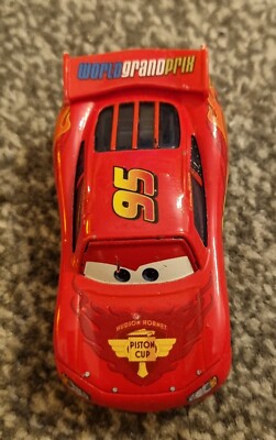 DISNEY PIXAR CARS LIGHTNING MCQUEEN 1:55 DIECAST 3" PISTON CUP RACE CAR ...