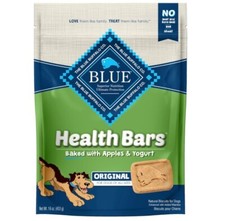 Blue Buffalo Health Bars Natural Crunchy Dog Treat Biscuits, Apple  Yogurt 16oz