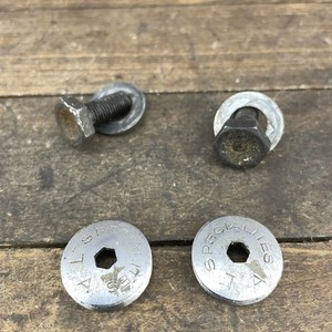 Specialites TA Crank Dust Cap Set Bolts Pair 22.8mm Vintage French Bike