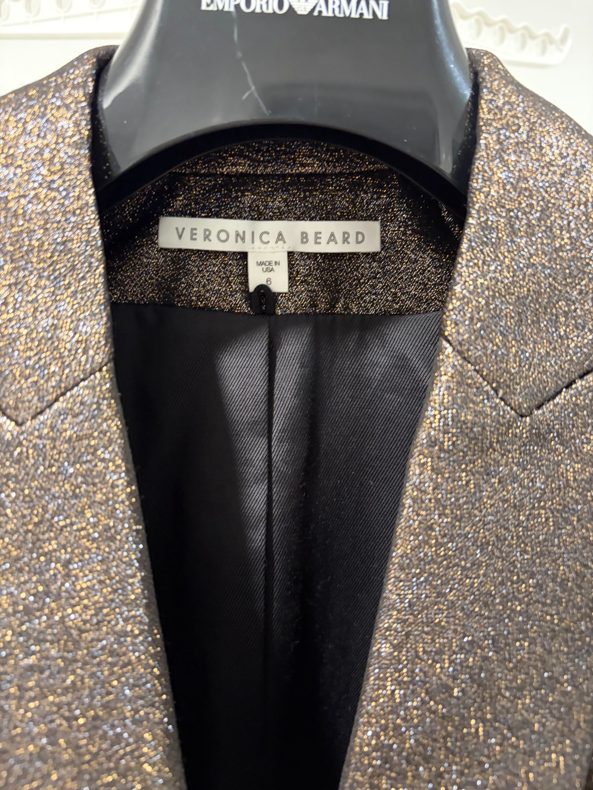 Veronica Beard Metallic Single Breasted Dickey Bl… - image 2