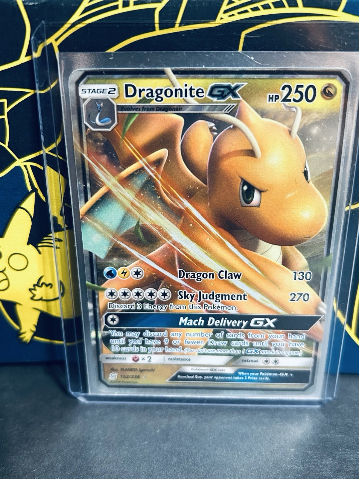 Dragonite GX 152/236 Sm-Unified Minds Ultra Rare Holo Pokemon Card NM