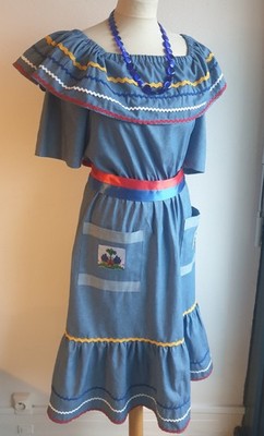 Haitian Carabela Kleid. traditionelles haitianisches Outfit Made in Paris  