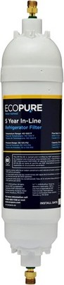 Ecopure 5 Year In Line Refrigerator Water Filter Compatible With Most Brands