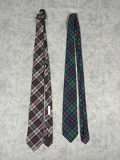 Vintage Pendleton Ties Lot of 2 100% Virgin Wool Plaid Tartan USA Made Mens