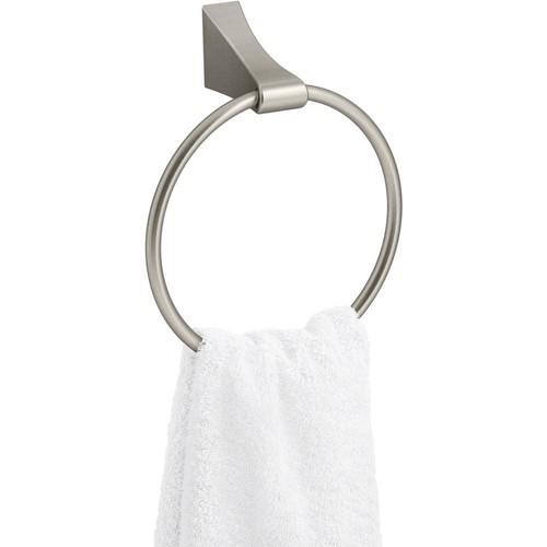 KOHLER Katun Bathroom Hand Towel Ring in Vibrant Brushed Nickel K-R26119-BN - Afbeelding 2 van 11