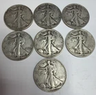 [Lot of 7] Walking Liberty Half Dollar - 1940-1946 - 90% Silver Coins