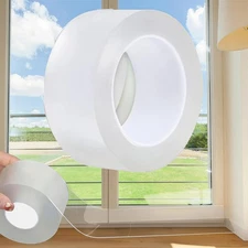 Heavy Duty Transparent Window Weather Sealing Tape, 2 in x 33 Ft No Residue Nano