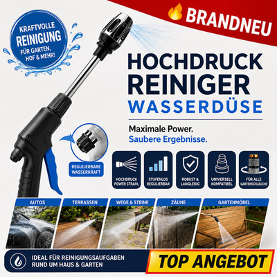 Hochdruckreiniger Hochdruckpistole Druckdüse für Gartenschlauch