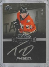 2021-22 SPx #LRS-TZ Trevor Zegras UD Black Lustrous Rookie Signatures #/99