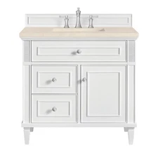 James Martin Vanities 424-V36-3EMR Lorelai 36" Single Basin Wood - White