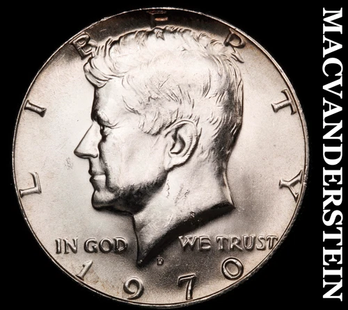 1970-D Silver Kennedy Half Dollar-Choice Gem BU Lustrous No Reserve #i5871