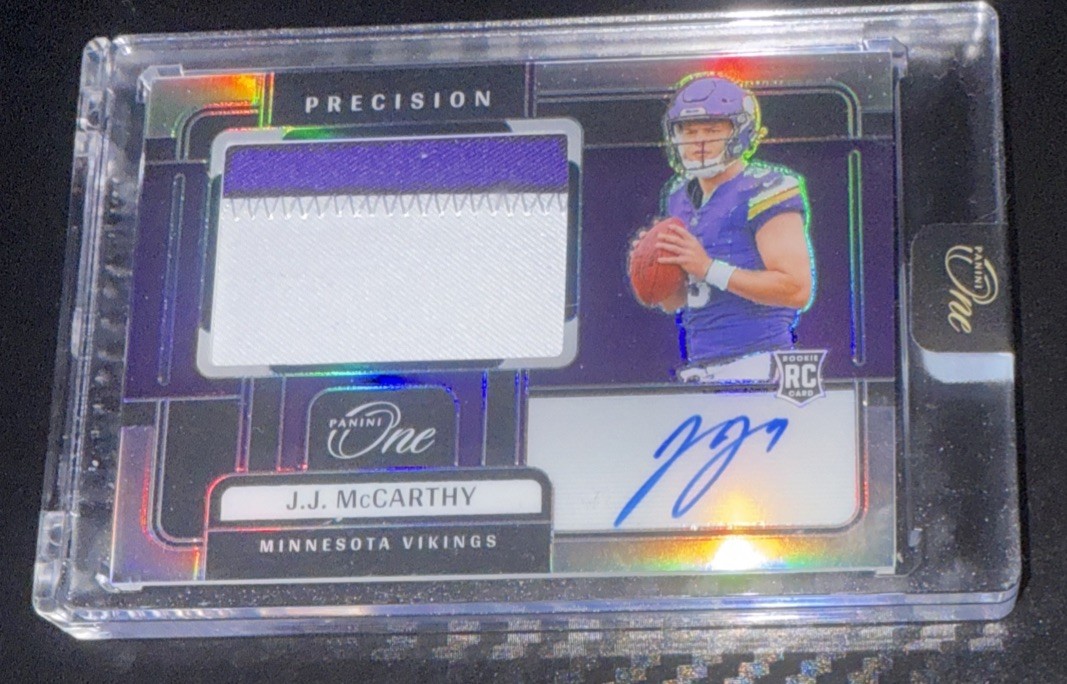 J.J. McCarthy 2024 Panini One Precision Rookie Card RC RPA Vikings Auto /99 🔥