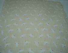 Cloud Island White Bird Print Print Muslin Swaddle Infant Blanket NEW
