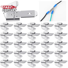 25 Pcs Double Piggyback Spade Connectors, Electrical Double Male Female Adapter,