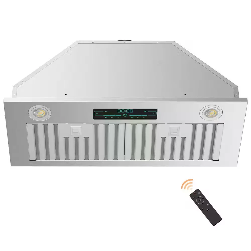 30 In. 900 CFM Convertible Ductless Insert Range Hood in Stainless Steel with To - Picture 1 of 9