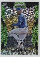 2019 Panini Prizm Tier II Lime Green Donut Circle 72/199 Dennis Santana #181 4f5