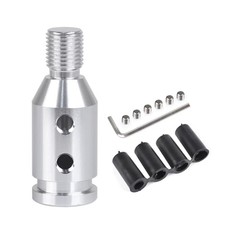 Universal Gear Shift Knob Adapter 12x1.25,Aluminum Alloy M12x1.25(Silver)